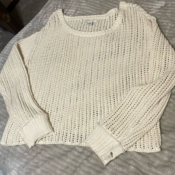 EUC American Eagle Open Knit Sweater in Size Small - Picture 3 of 10